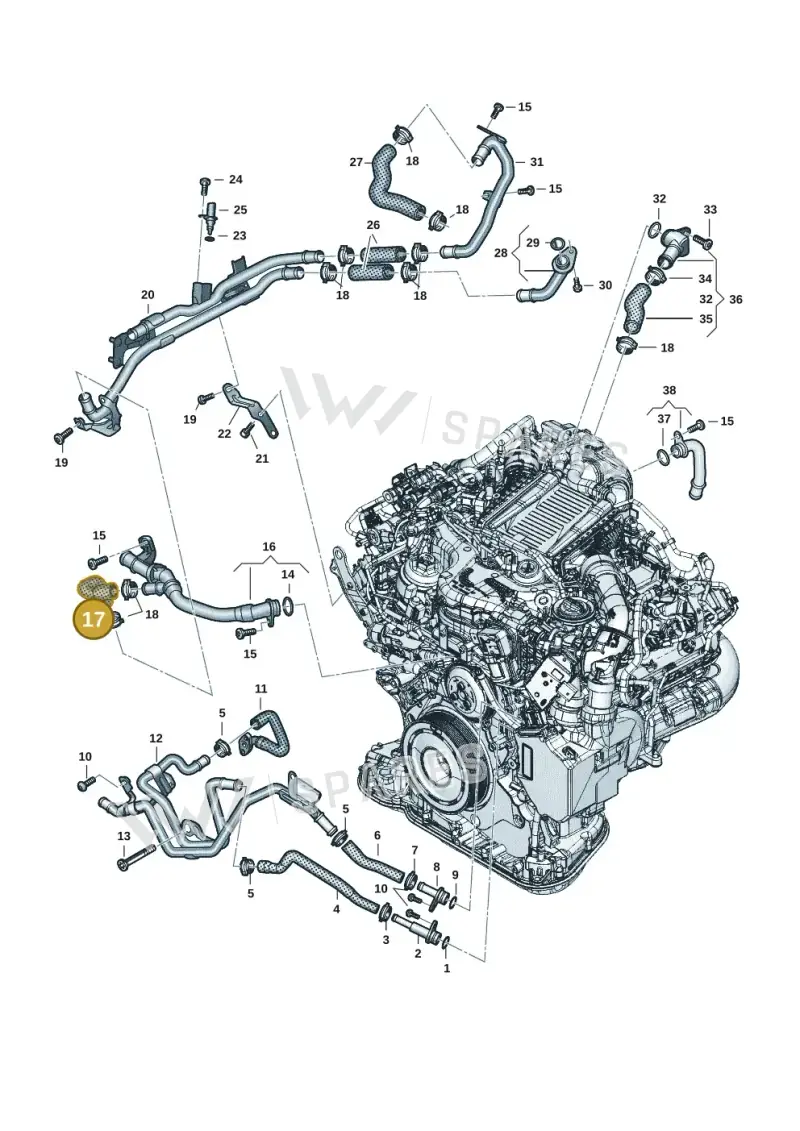 059121058N — Audi A6 2.0 (2018-) diagram 896121204, position 17