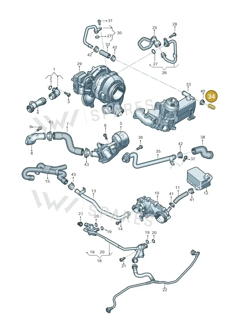 059121059J — Audi Q8 Quattro 3,0 (2018-) diagram 429121020, position 34