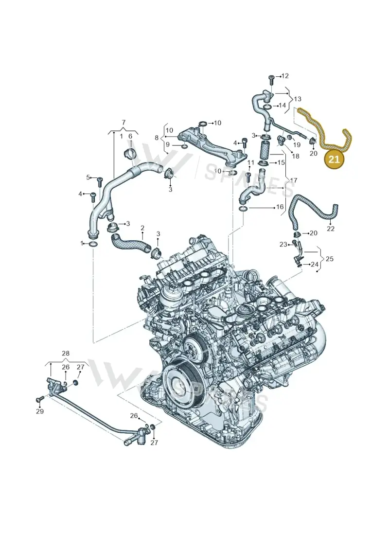 059121061AE — Audi A6 2.0 (2018-) diagram 896121202, position 21