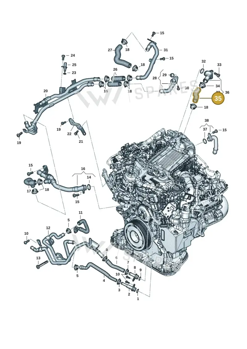 059121062H — Audi A6 2.0 (2018-) diagram 896121204, position 35