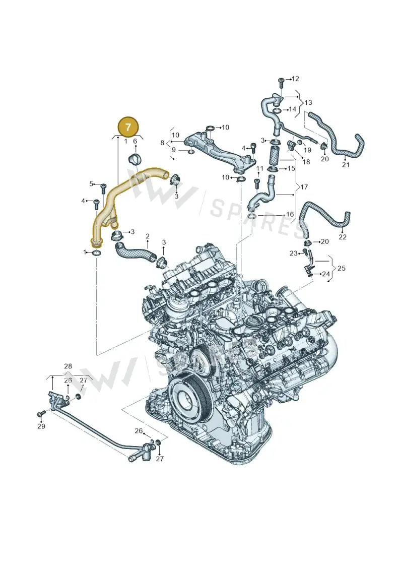 059121064BA — Audi A6 (2018-2025) diagram 896121202, position 7