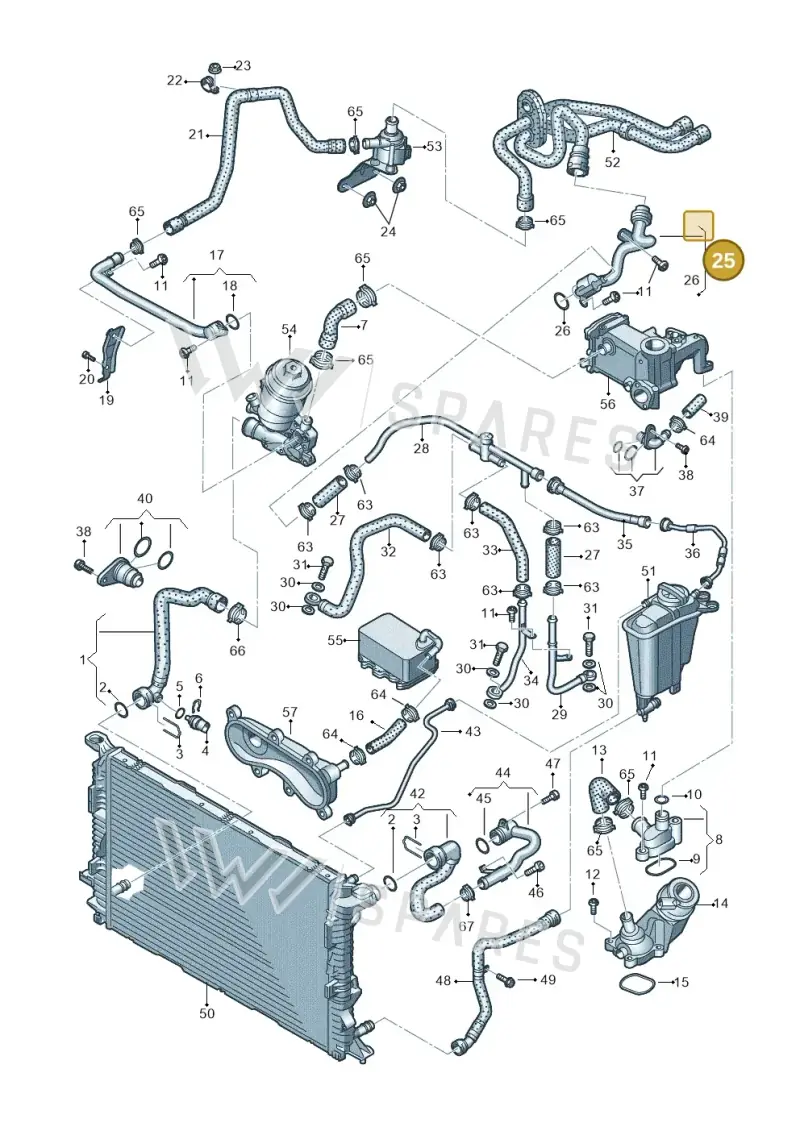 059121065CP — Audi Q5 qu. 2.0 TDI (2012-2017) diagram 751121400, position 25