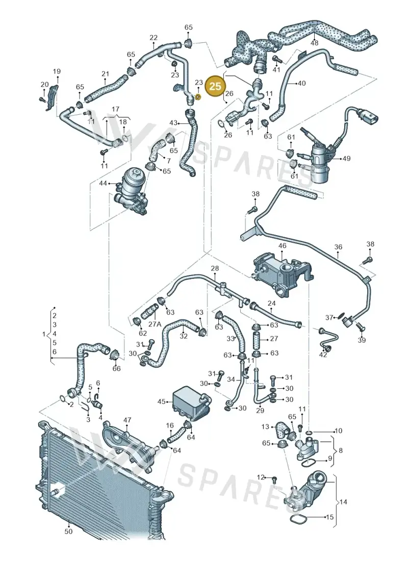 059121065CQ — Audi A7 Sportback (2014-2018) diagram 788121240, position 25