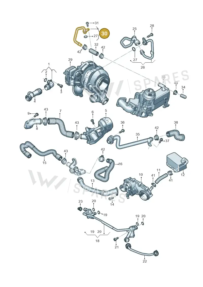 059121065EA — Audi A6 2.0 (2018-) diagram 435121152, position 30