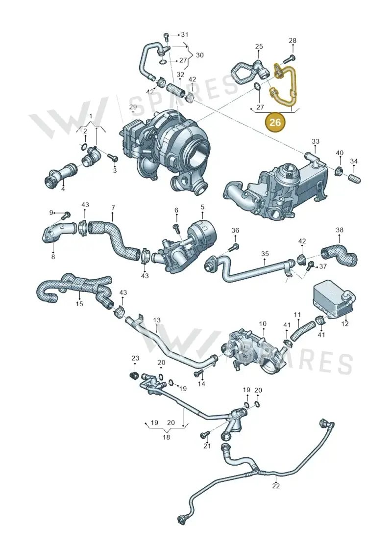 059121065FL — Audi Q8 Quattro 3,0 (2018-) diagram 429121020, position 26