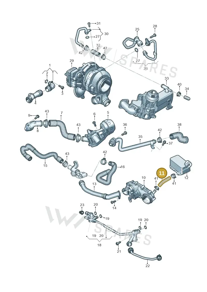 059121073AB — Audi A6 2.0 (2018-) diagram 435121152, position 11