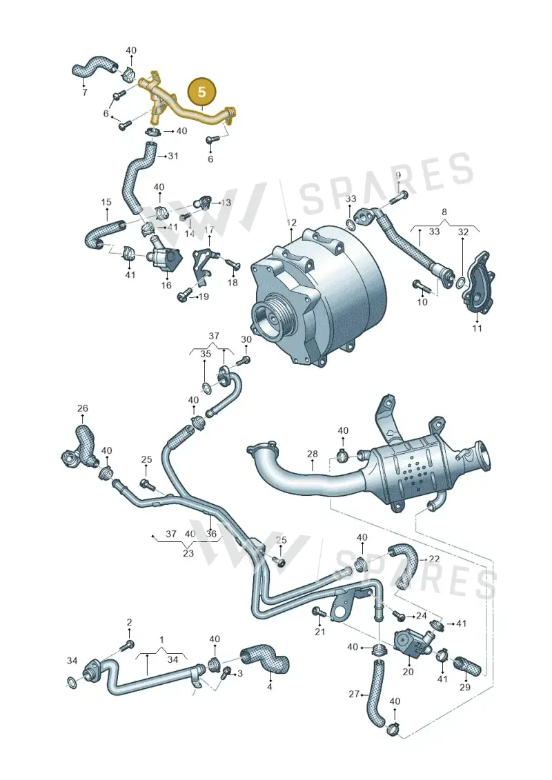 059121075FM — Audi A6 2.0 (2018-) diagram 435121019, position 5