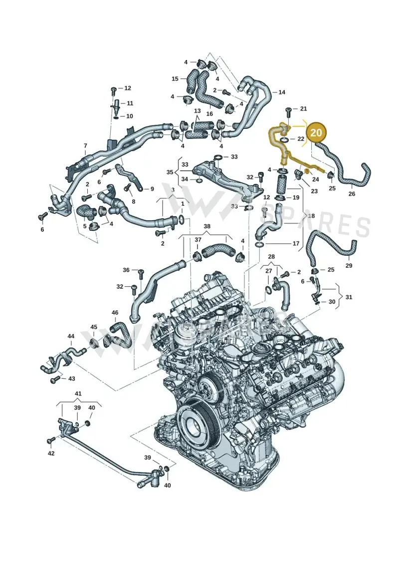 059121085AA — Audi Q8 Quattro 3,0 (2018-) diagram 896121162, position 20