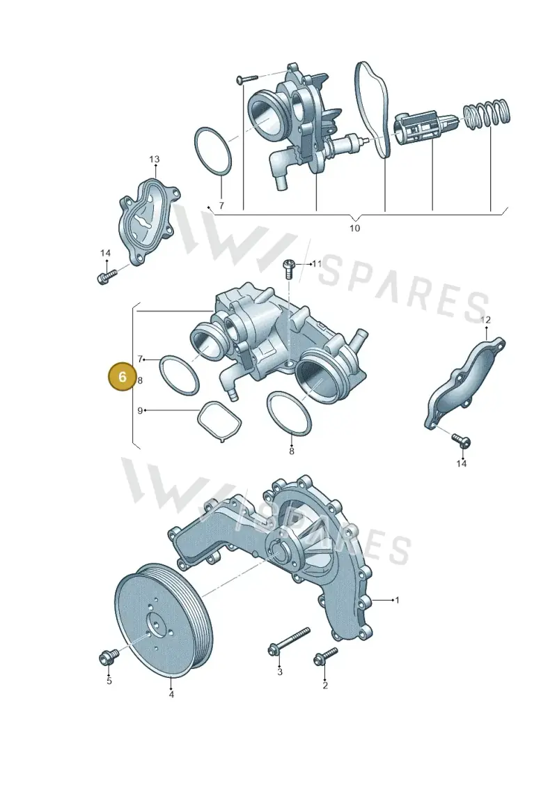 059121111DD — Audi A6 2.0 (2018-) diagram 788121000, position 6