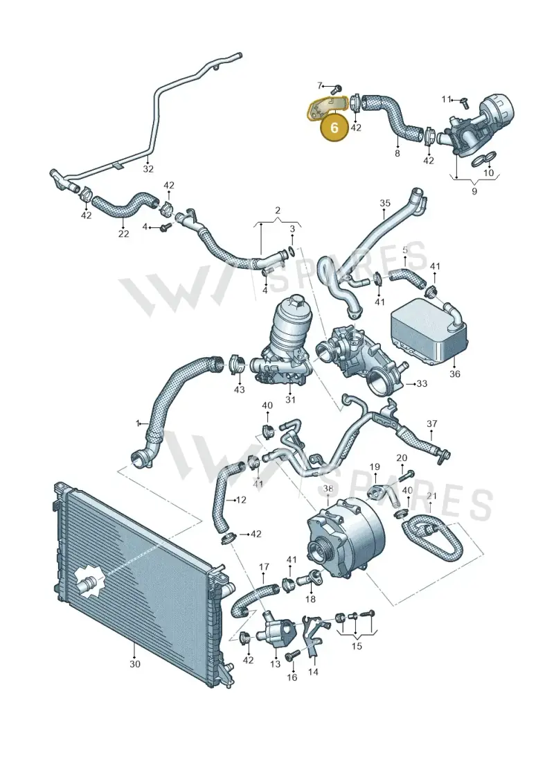 059121131S — Audi A6 2.0 (2018-) diagram 430121102, position 6