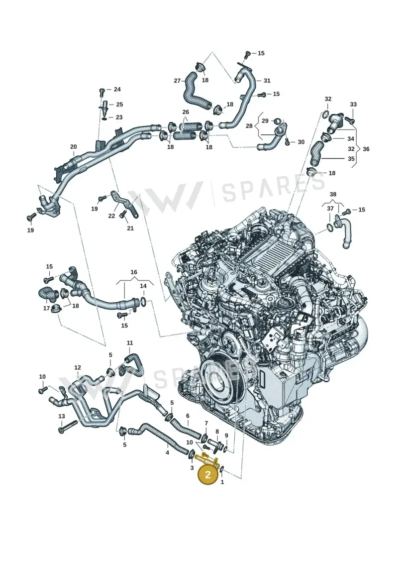 059121147F — Audi A6 2.0 (2018-) diagram 896121204, position 2