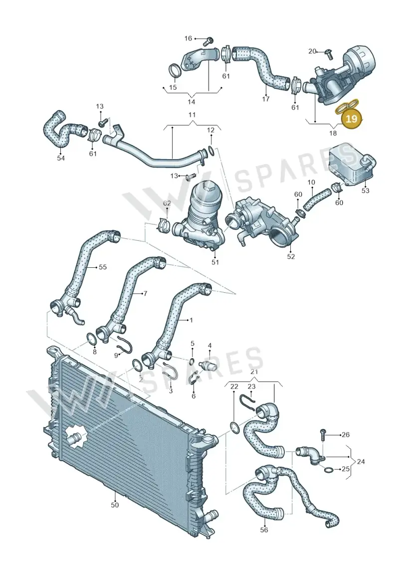 059121149F — Audi A6 Av. qu. 3.0 (2012-2018) diagram 788121250, position 19