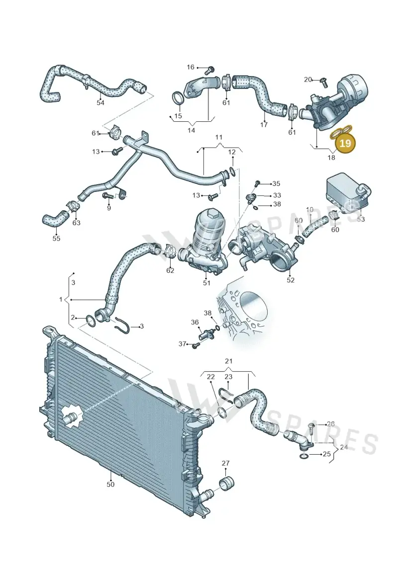 059121149F — Audi A5 Sportback (2016-2020) diagram 849121055, position 19