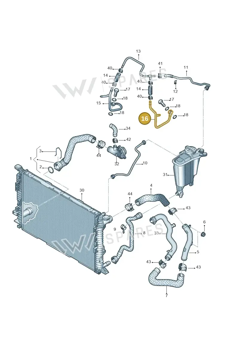 059121399E — Audi Q5 qu. 2.0 TDI (2008-2012) diagram 647121300, position 16