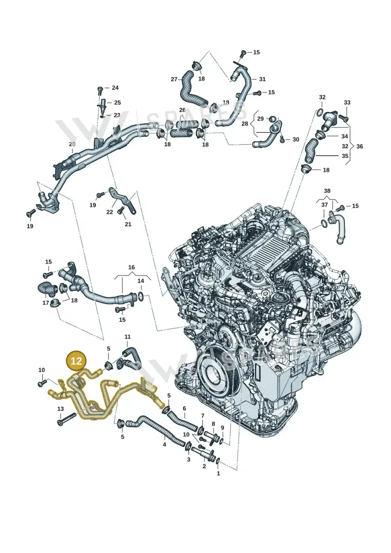 059121432D — Audi A6 (2018-2025) diagram 896121202, position 12