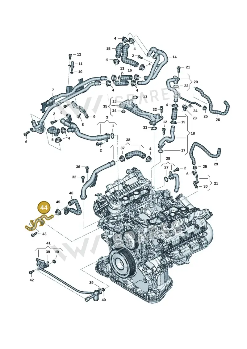 059121432E — Audi Q8 Quattro 3,0 (2018-) diagram 896121162, position 44
