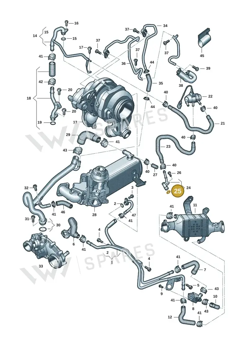 059121437E — Audi A6 2.0 (2018-) diagram 430121106, position 25