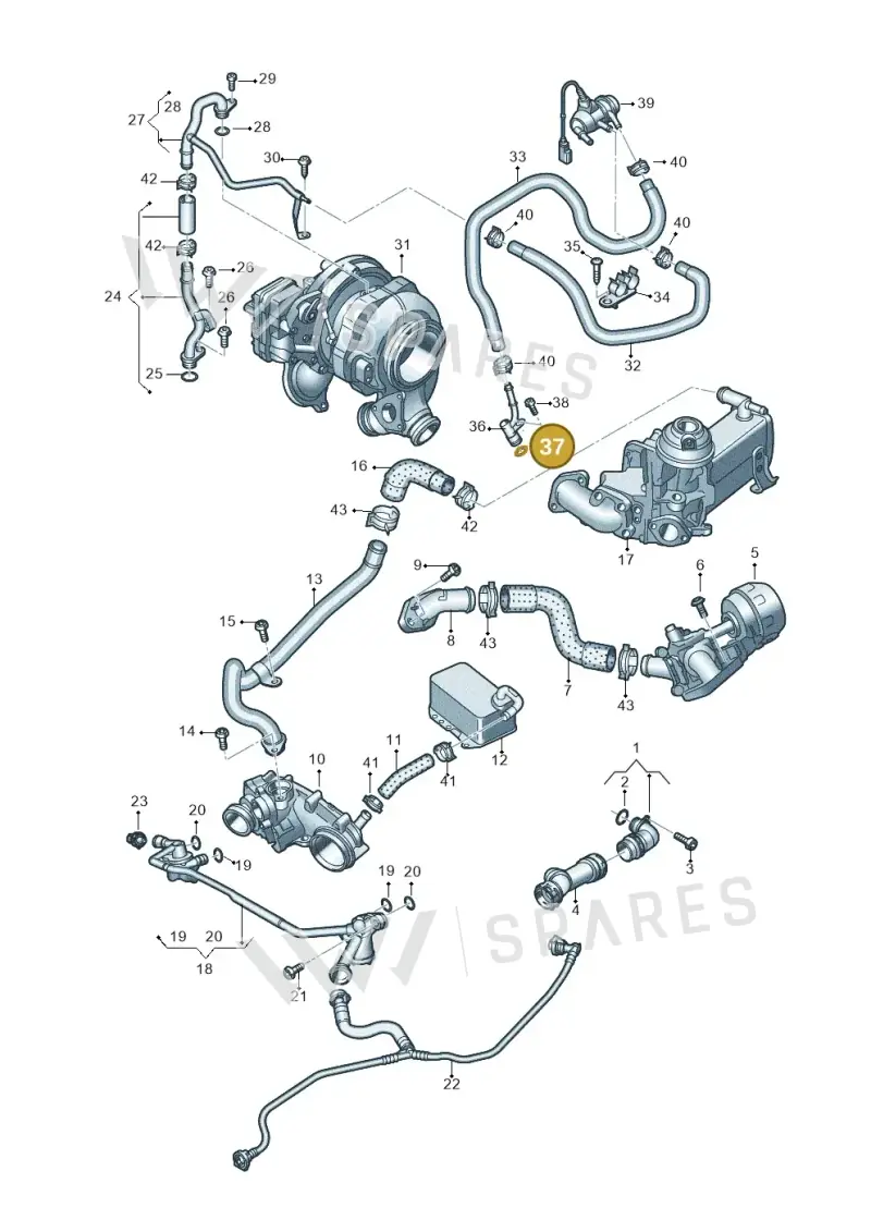 059121437E — Audi Q8 Quattro 3,0 (2018-) diagram 838121170, position 37