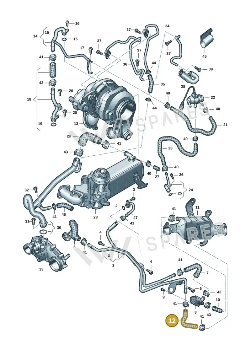 059121445L — Audi A6 2.0 (2018-) diagram 430121106, position 12