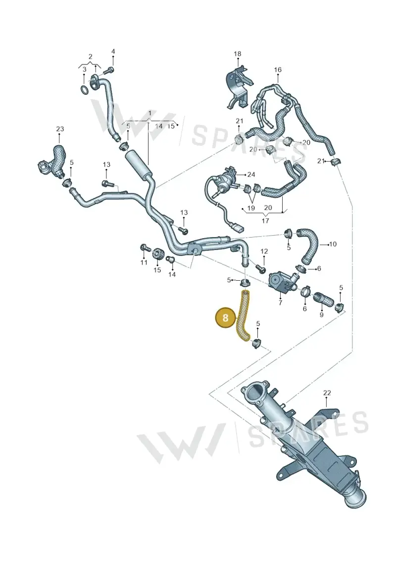 059121445N — Audi Q8 Quattro 3,0 (2018-) diagram 439121383, position 8