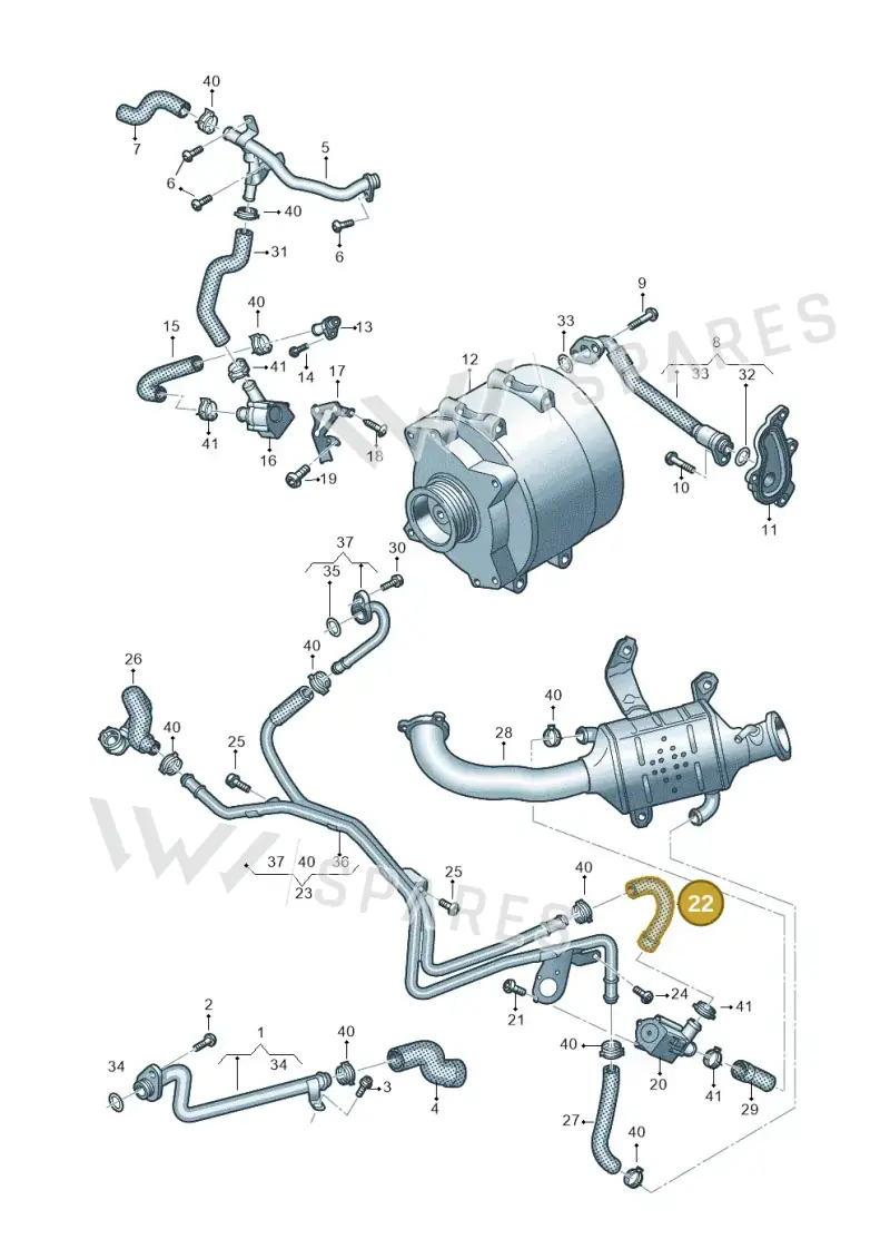 059121449N — Audi A6 2.0 (2018-) diagram 435121019, position 22