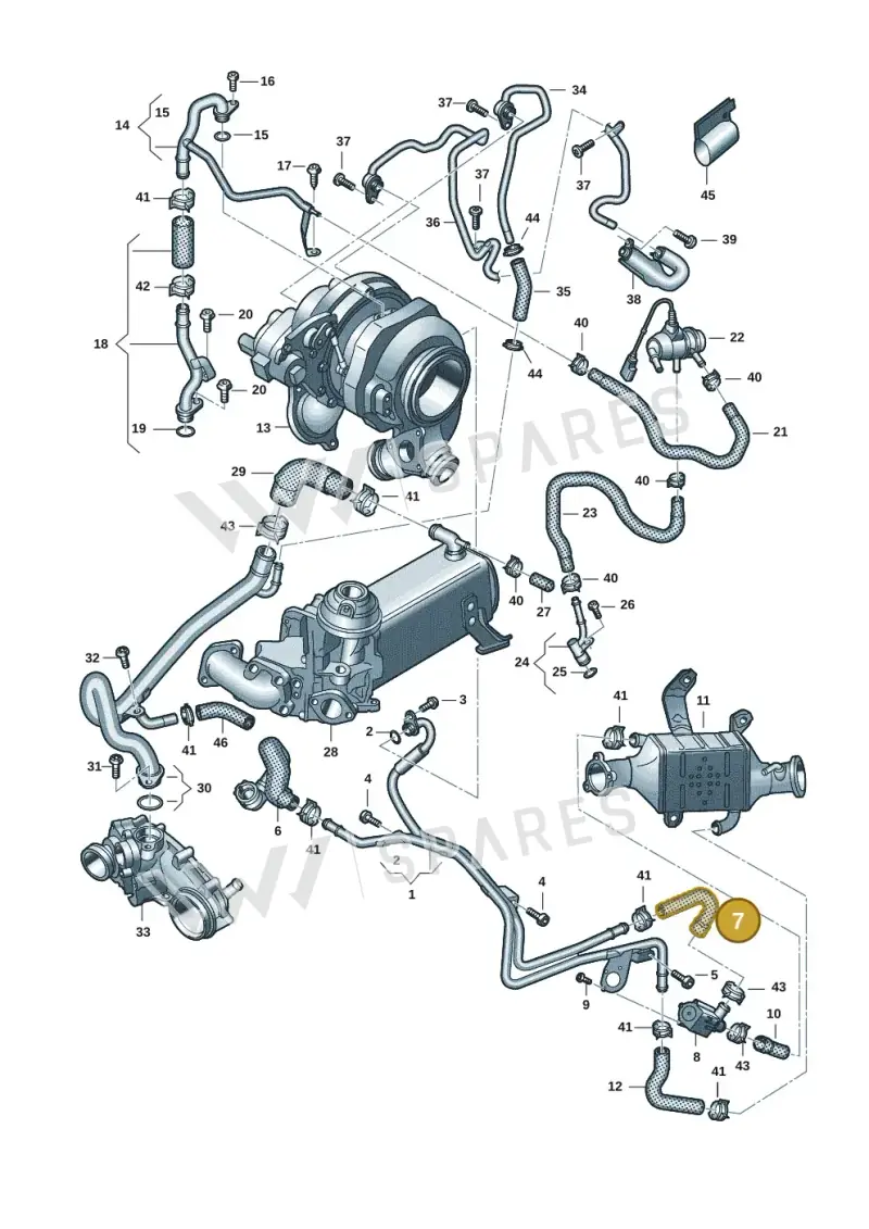 059121449N — Audi A5 Sportback (2016-2020) diagram 849121154, position 7