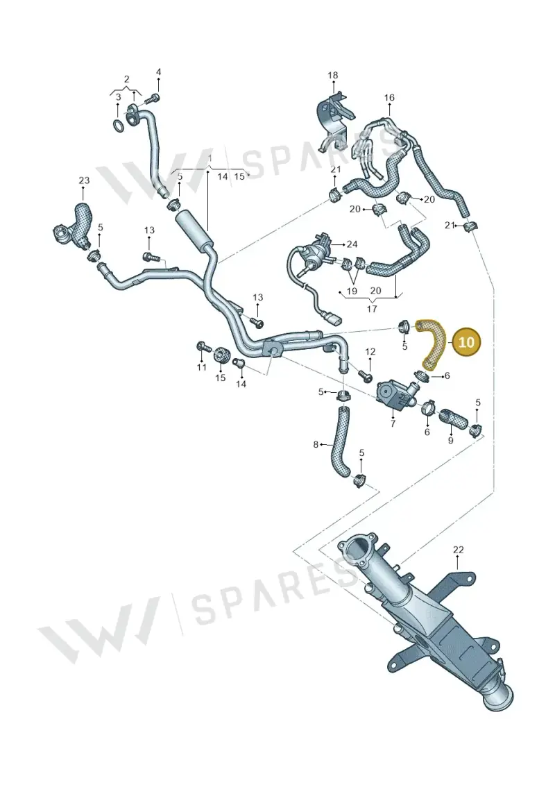 059121449P — Audi Q8 Quattro 3,0 (2018-) diagram 439121383, position 10