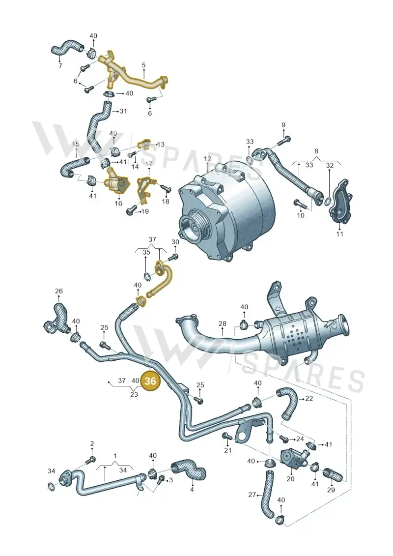 059121511DG — Audi A6 2.0 (2018-) diagram 435121019, position 36