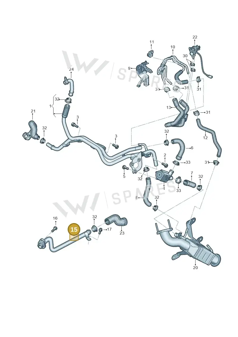 059121512AP — Audi A8L (2017-2022) diagram 838121114, position 15