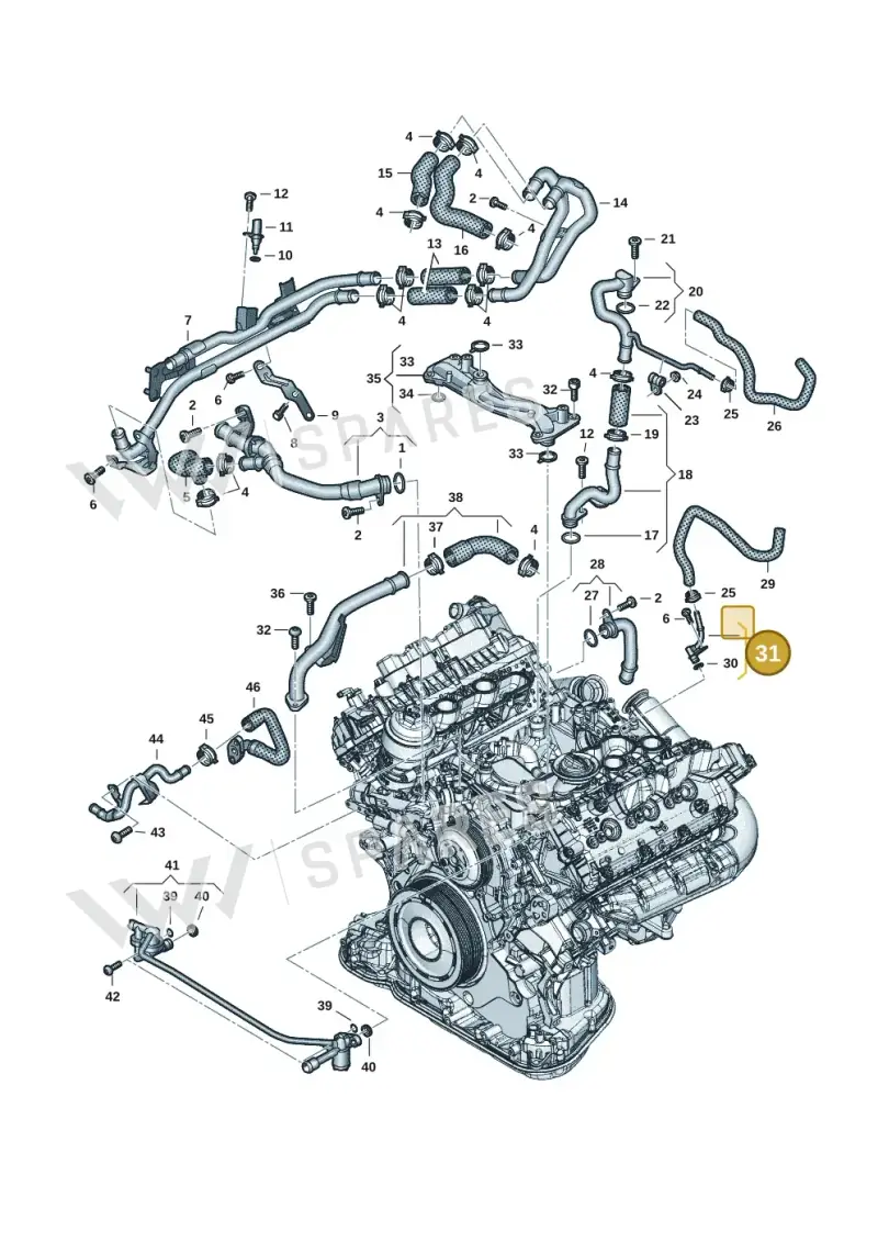 059121597N — Audi Q8 Quattro 3,0 (2018-) diagram 896121162, position 31