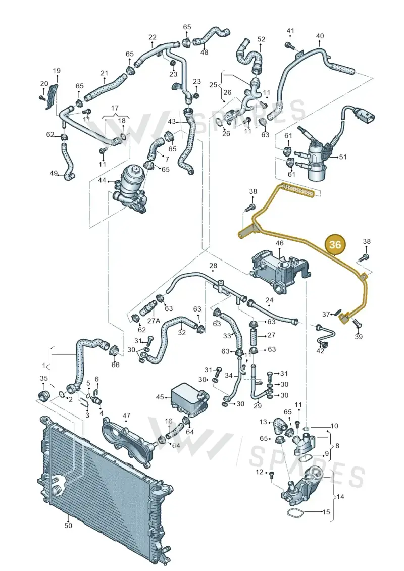 059121598AB — Audi A8L qu. 3.0 TDI (2013-2018) diagram 771121140, position 36