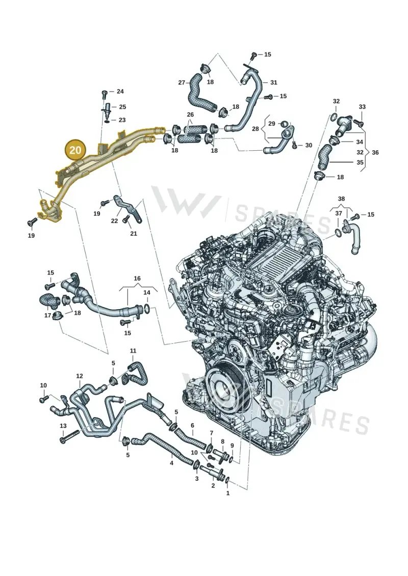 059122479F — Audi A6 2.0 (2018-) diagram 896121204, position 20
