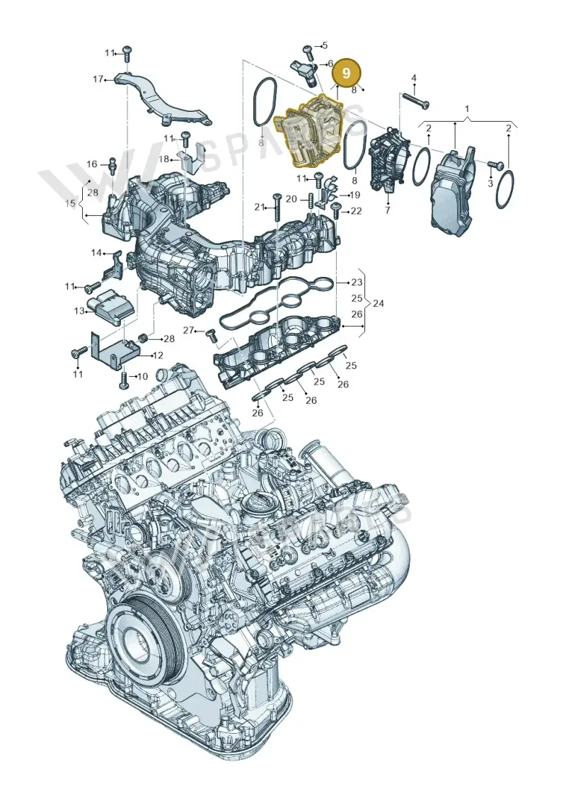 059129593AT — Audi Q8 Quattro 3,0 (2018-) diagram 896129080, position 9