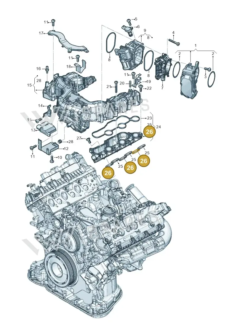 059129717AD — Audi Q8 Quattro 3,0 (2018-) diagram 896129080, position 26