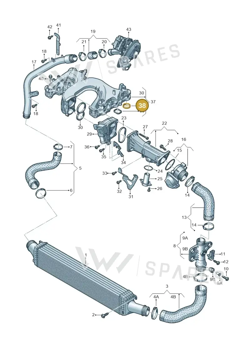 059129717N — Audi A7 Sportback (2014-2018) diagram 711145480, position 38