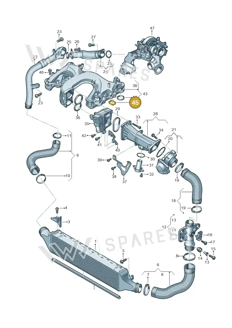 059129718A — Audi A7 Sportback (2014-2018) diagram 717145050, position 45