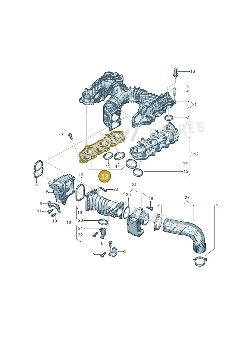 059129765R — Audi A8L (2017-2022) diagram 894129500, position 13