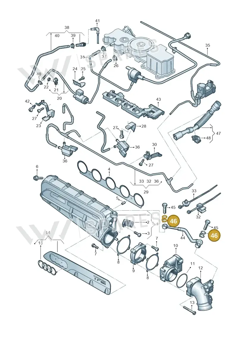 059130120 — Audi A3 Sportback (2019-2021) diagram 596133632, position 46