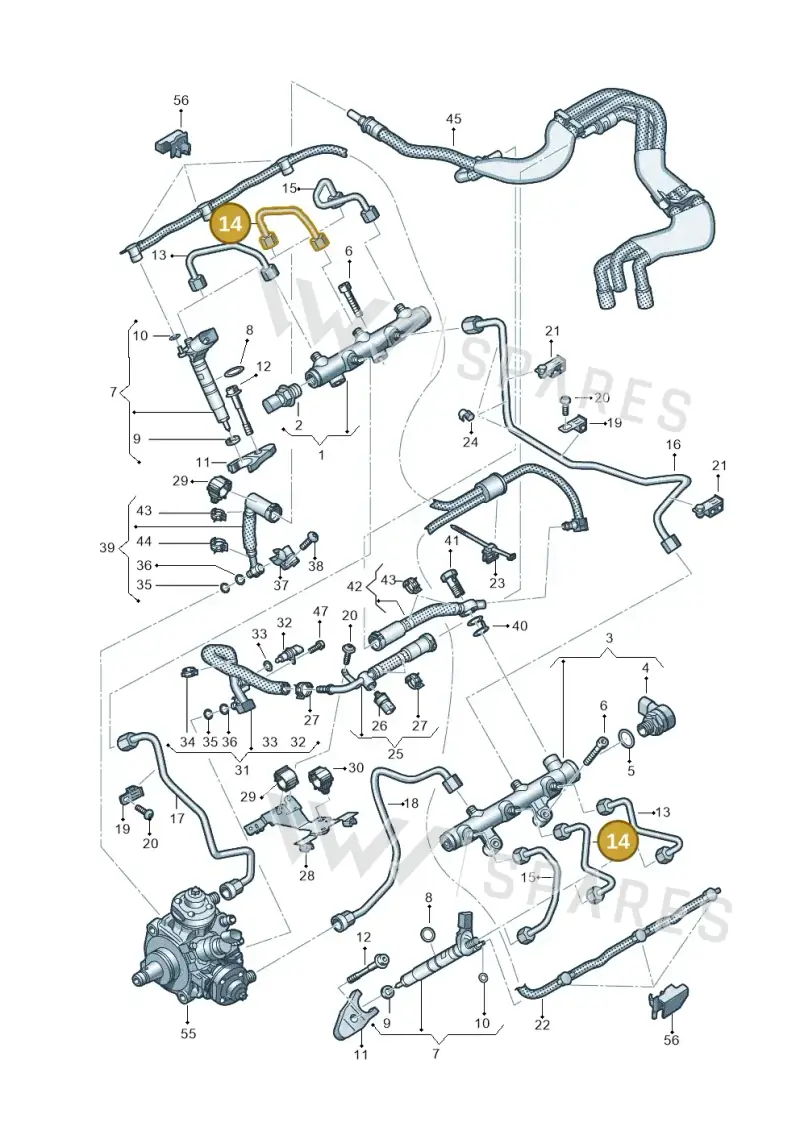 059130241ES — Audi A6 2.0 (2018-) diagram 435130950, position 14