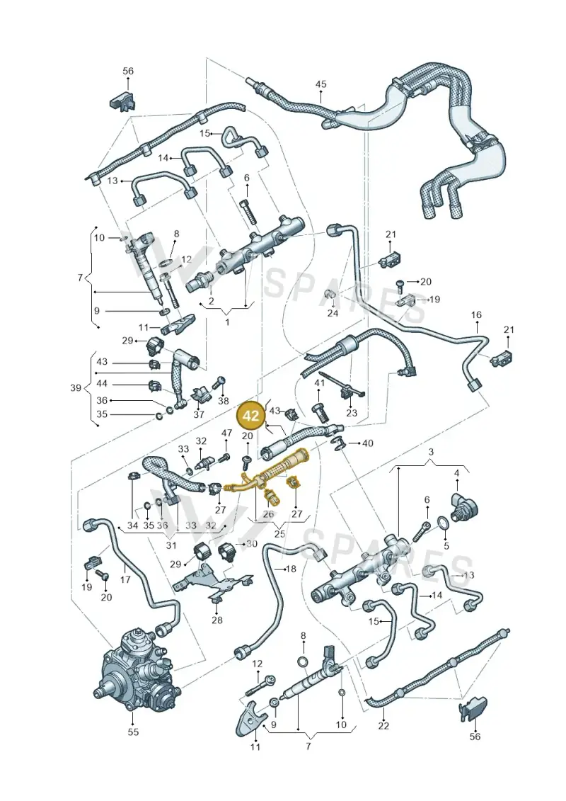 059130296S — Audi A6 2.0 (2018-) diagram 435130950, position 42