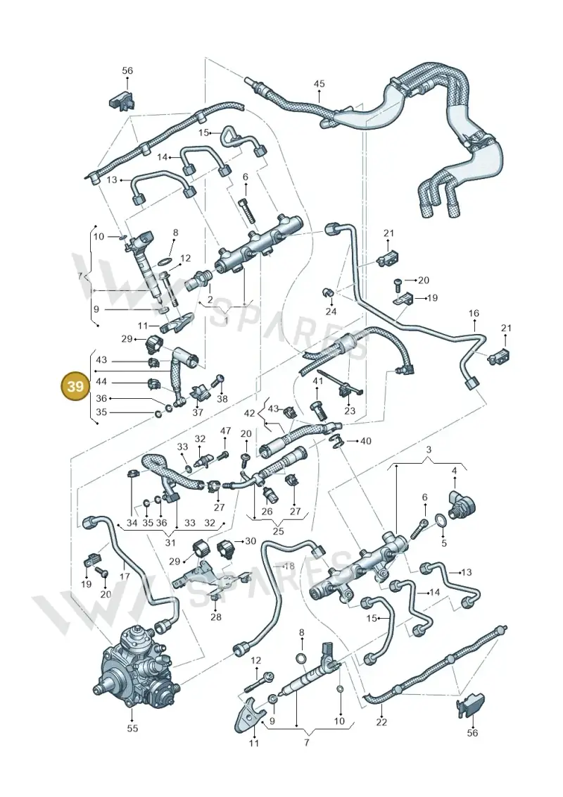 059130298D — Audi A6 2.0 (2018-) diagram 435130950, position 39