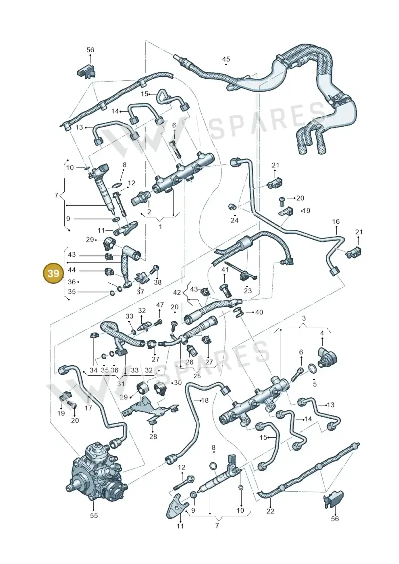 059130298J — Audi A6 2.0 (2018-) diagram 435130950, position 39