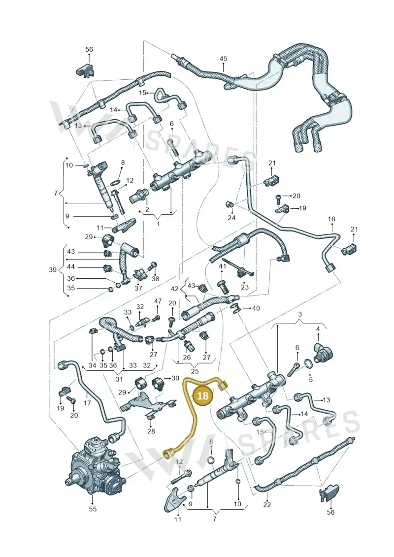 059130312BB — Audi A6 2.0 (2018-) diagram 435130950, position 18