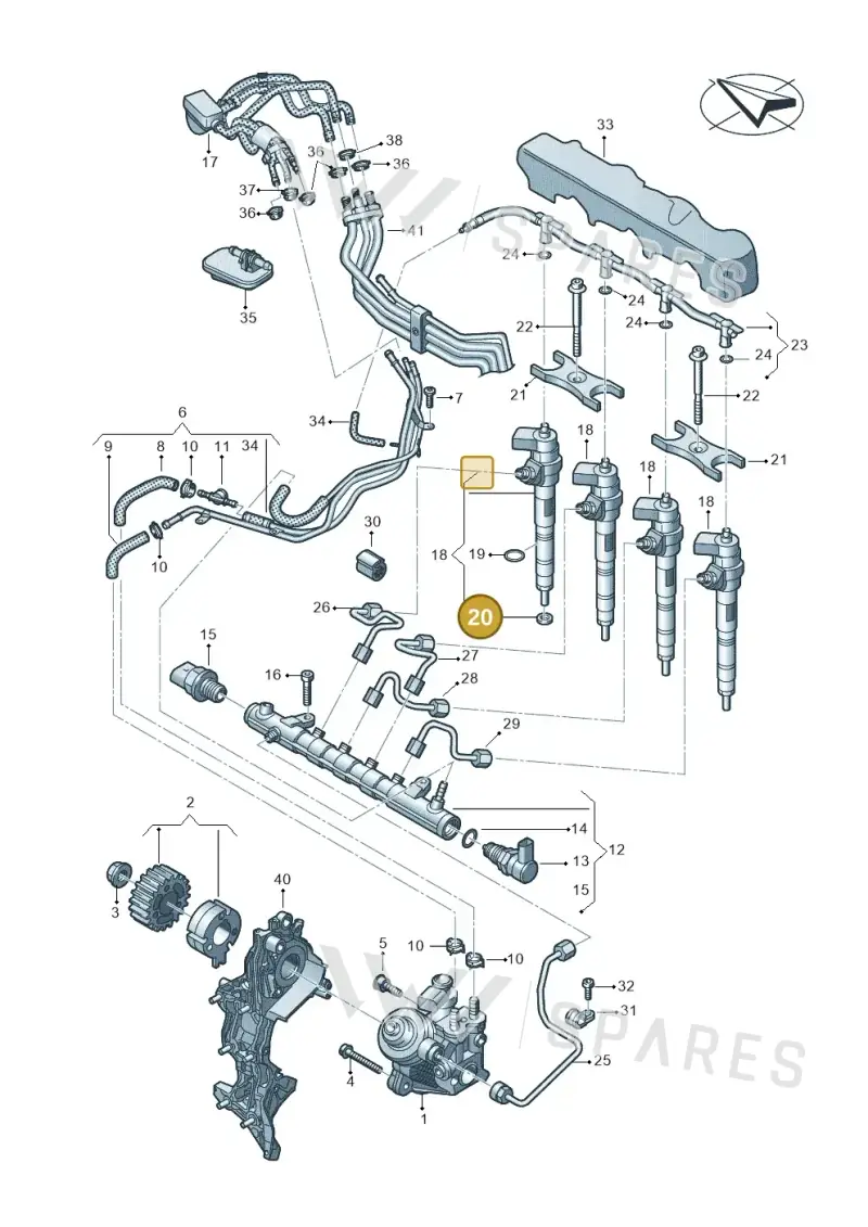 059130519 — Audi A5 Limo 2.0 (2024-) diagram 430130650, position 20