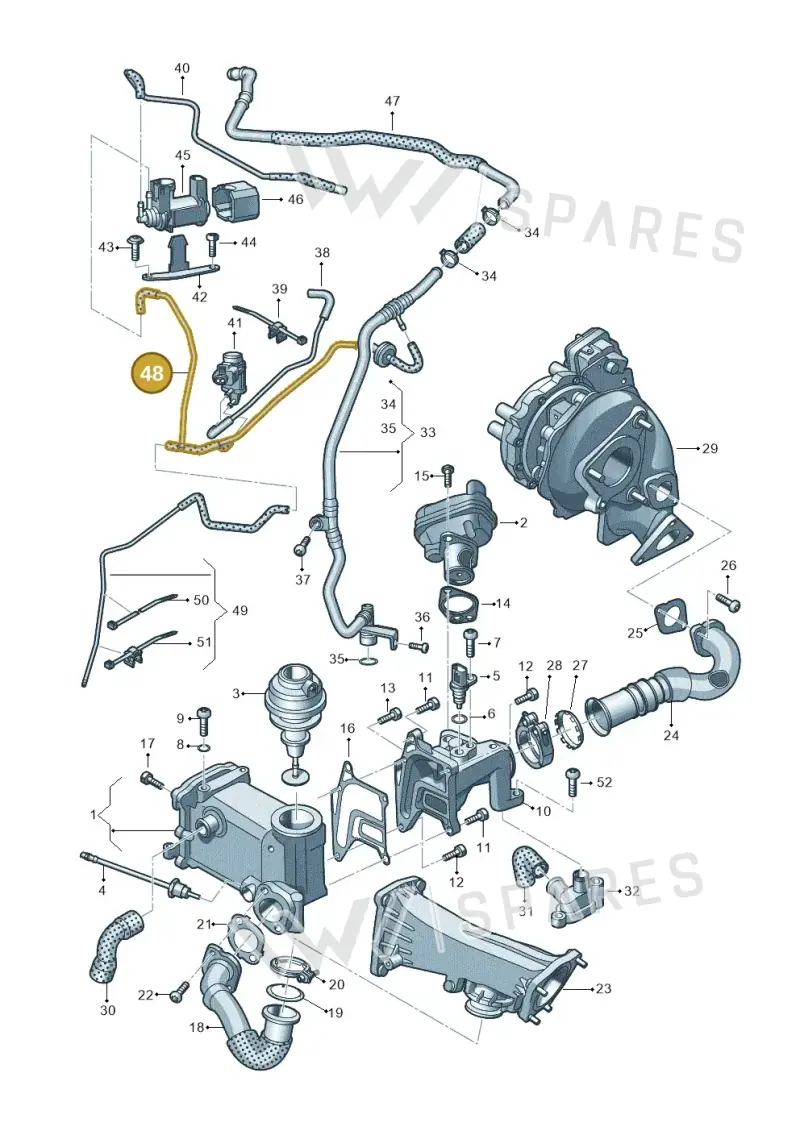 059131051DJ — Audi A7 Sportback (2014-2018) diagram 675131130, position 48