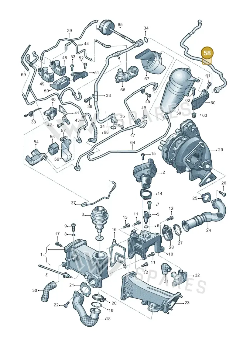 059131055M — Audi A7 Sportback (2014-2018) diagram 717131200, position 58