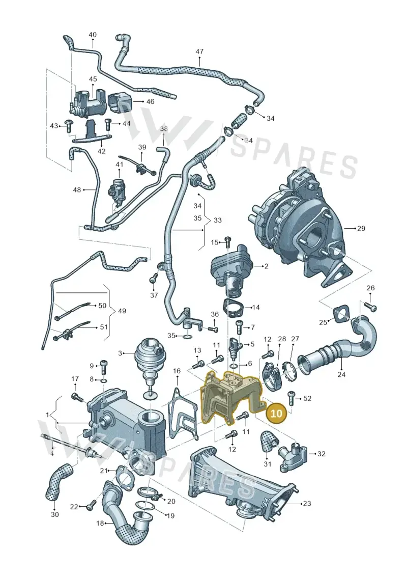 059131223 — Audi A7 Sportback (2014-2018) diagram 675131130, position 10