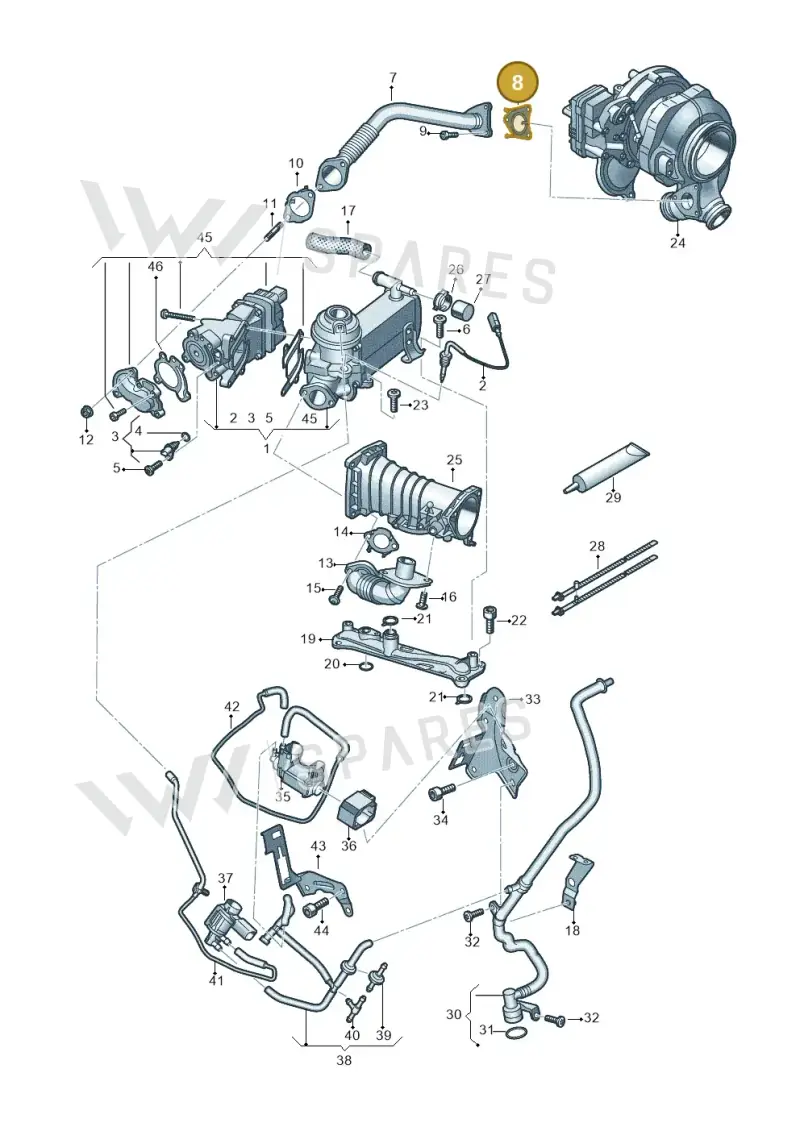 059131357H — Audi Q8 Quattro 3,0 (2018-) diagram 429131200, position 8