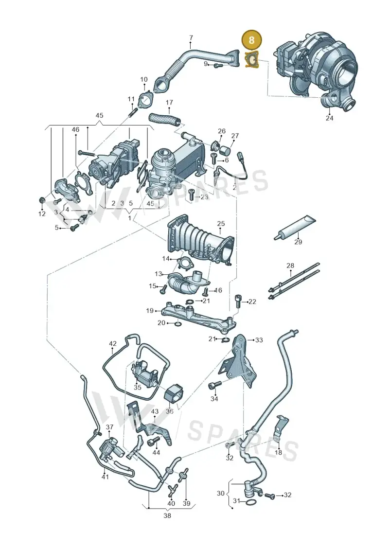 059131357R — Audi Q8 Quattro 3,0 (2018-) diagram 429131200, position 8