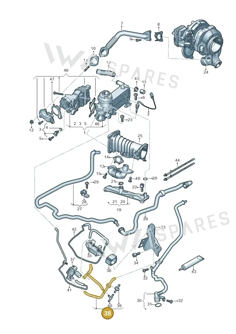 059131375J — Audi A6 2.0 (2018-) diagram 838131400, position 38